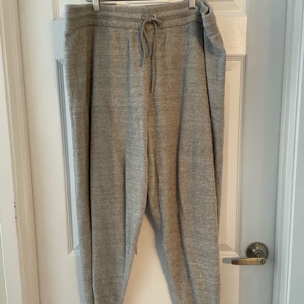 2 pairs of KNIX cozzzy pants fuzzy house pants grey and white